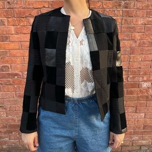 Akris punto patchwork jacket